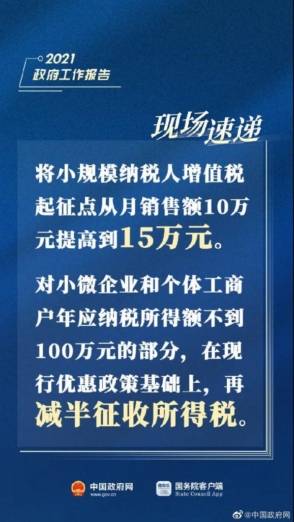 2021兩會(huì)重磅消息！增值稅起征點(diǎn)提高！